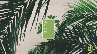 Liście palm. Grafika projektu Zielono Mi oraz grafika CREO