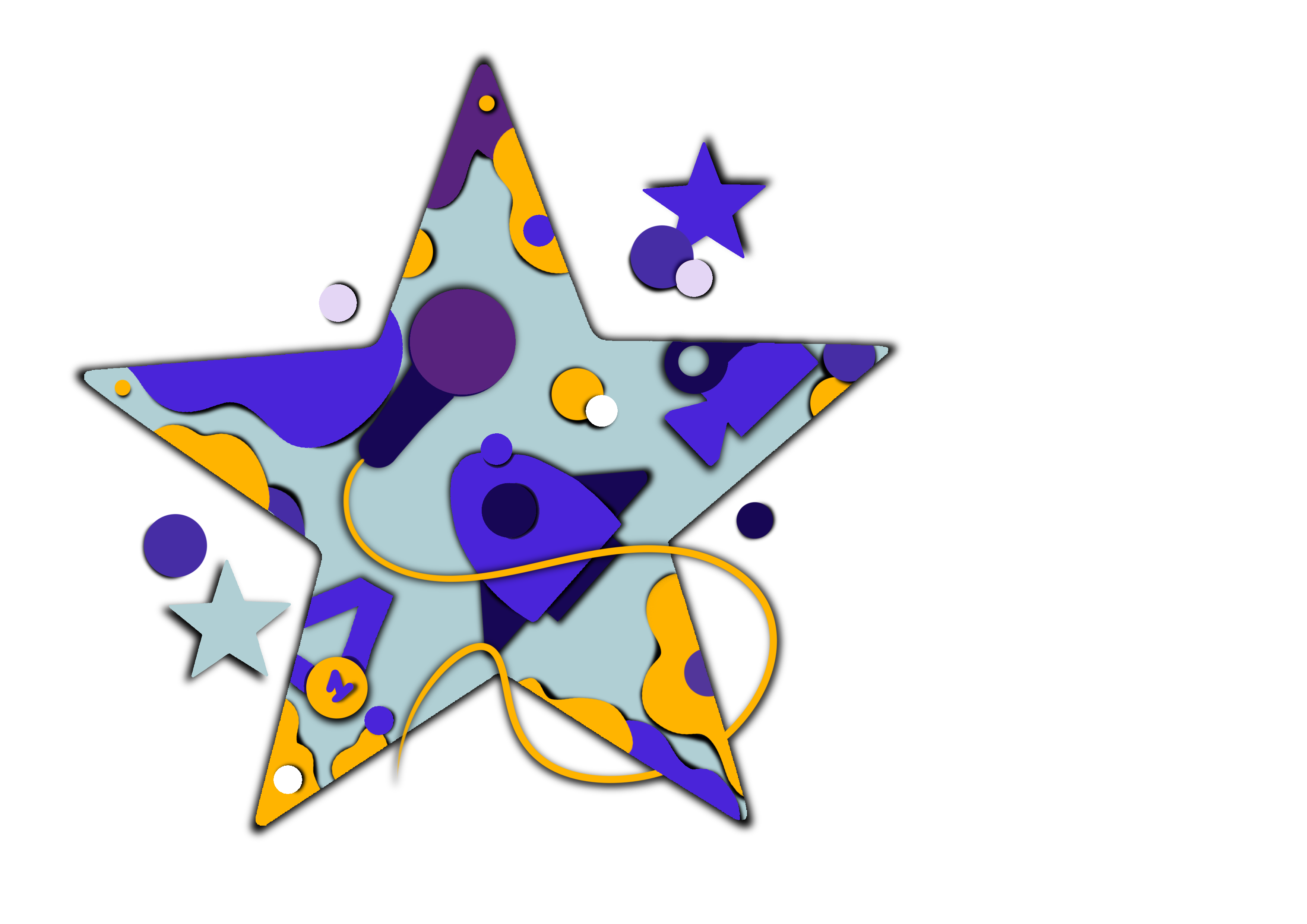 Kolorowa gwiazda będąca elementem gry planszowej Mamy Plan