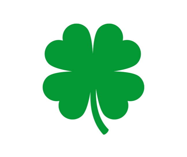 symbol zielonej koniczyny na białym tle