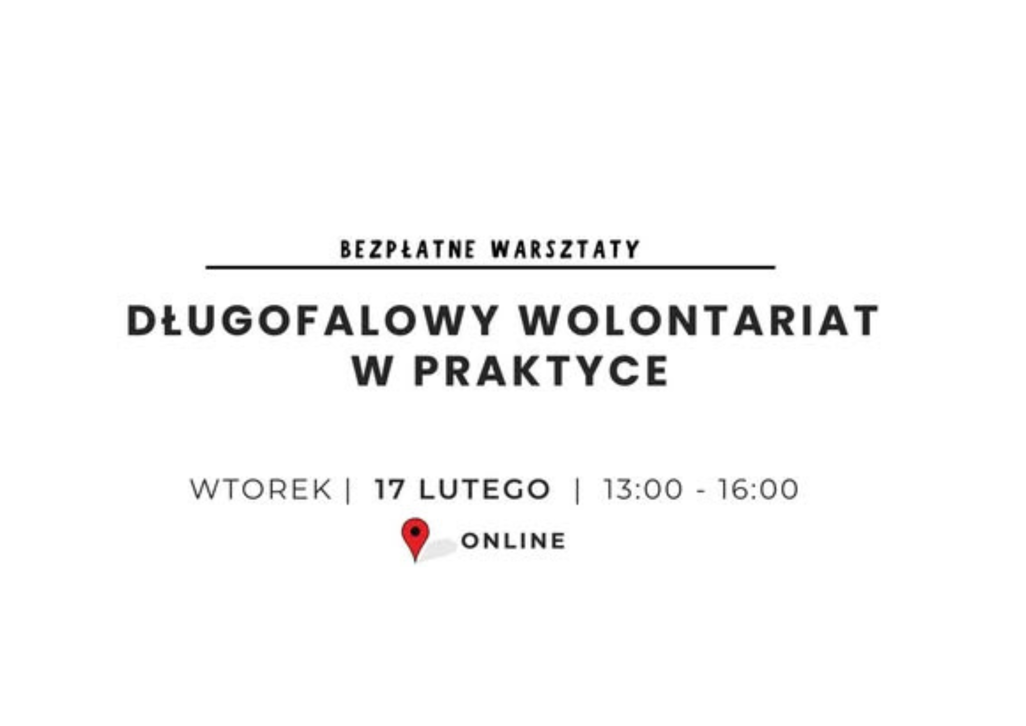 Plakat dotyczący szkolenia: długofalowy wolontariat w praktyce